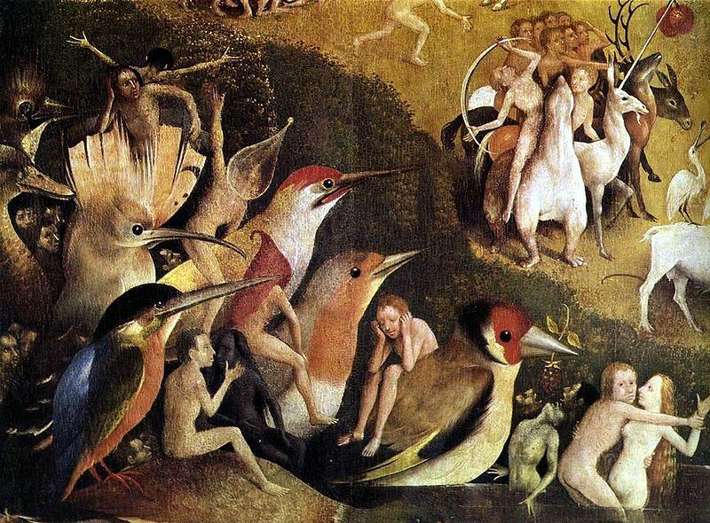 BOSCH, Hieronymus Garden of Earthly Delights tryptich centre panel Sweden oil painting art